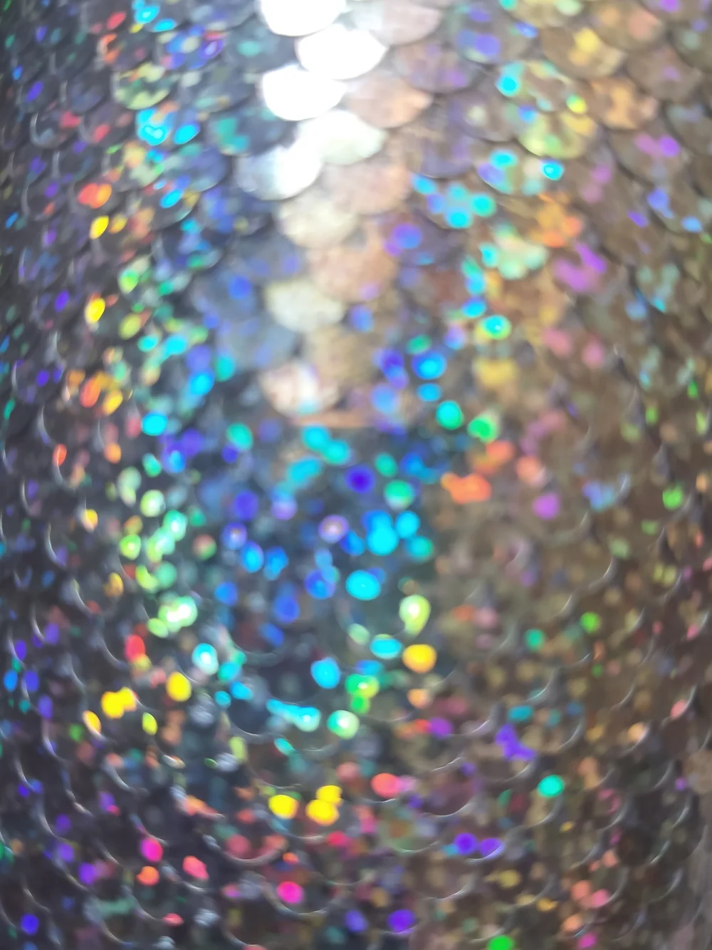 Celebrate It Holographic Silver Sequin 20 Oz Tumbler with Clear Screw On Lid